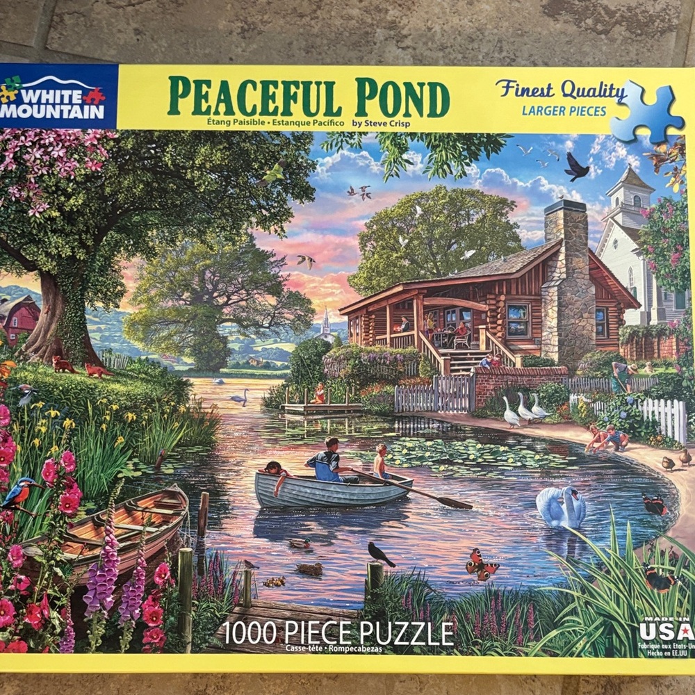 White Mountain 1000 piece puzzle, By The Pond
